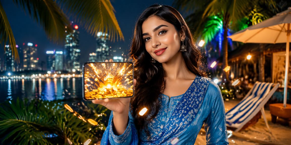 ঢাকায় সালোয়ার কামিজ পরিহিত তরুণী ভিআইপি বেটিং অ্যাপ ব্যবহার করছেন